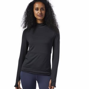 Reebok One Series Running Kapuzenpullover Damen - Schwarz - DE 627-XOA